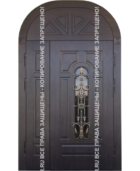 Металлическая арочная дверь МДФ 1123 Металлическая арочная дверь МДФ 1123